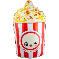 Palloncino in alluminio a elio Popcorn Kawaii Party � 58 cm