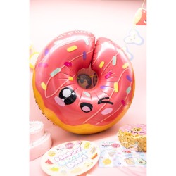 Palloncino in alluminio a elio Donut Kawaii Party – Ø59 cm. n°1