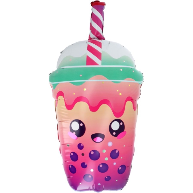 Palloncino in alluminio a elio Bubble Tea Kawaii Party � 76 cm 