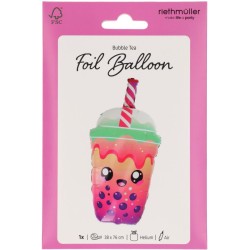 Palloncino in alluminio a elio Bubble Tea Kawaii Party � 76 cm. n�1