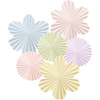 Set di 6 ventagli - Colori pastello sognanti
