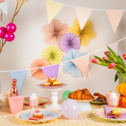 Set di 6 ventagli - Colori pastello sognanti. n�1