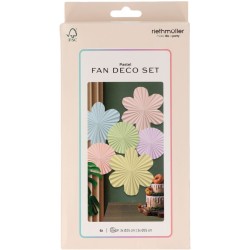 Set di 6 ventagli - Colori pastello sognanti. n�2