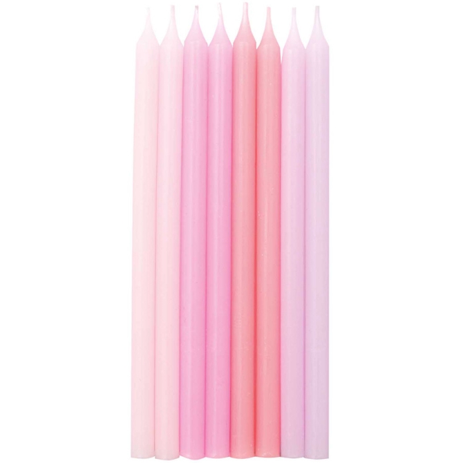 16 Candele Eleganza (12 cm) - Armonia Pastelli Rosa 