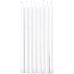 16 Candele Eleganza (12 cm) - Bianco