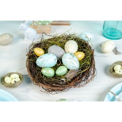 2 Nidi di Pasqua ( 6, 5 cm) - Uova color crema. n3