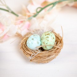 6 Nidi di Pasqua ( 6 cm) - Uova color pastello. n4