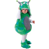 Costume da alieno verde taglia 2-3 anni