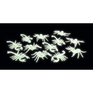Assortimento di 6 ragni fosforescenti e 6 scorpioni