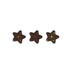 3 Stelline Oro/Rosso Metallo/Bronzo - Cioccolato Fondente