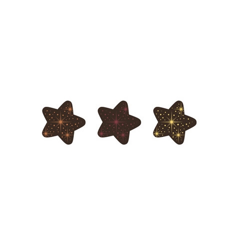 3 Stelline Oro / Rosso Metallo / Bronzo - Cioccolato Fondente 