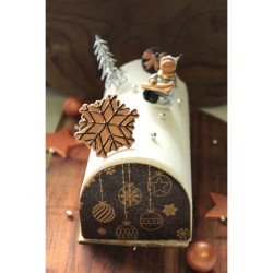 2 Stecchini Decorativi con Albero di Natale Argento (5, 5 cm) - Plastica. n2