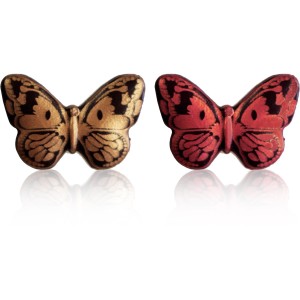 2 Farfalle Rame/Rosso - Cioccolato Fondente