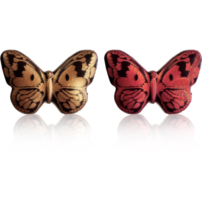 2 Farfalle Rame / Rosso - Cioccolato Fondente 