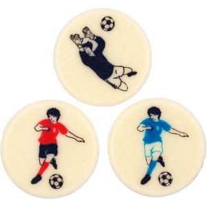 3 Mini Dischi Calciatori ( 3 cm) - Cioccolato Bianco