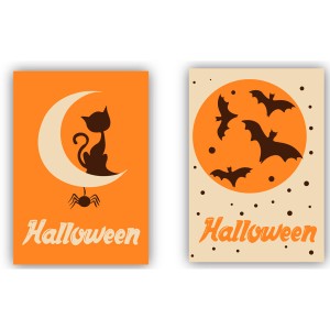 2 Tavolette Rettangolari Halloween - Cioccolato Bianco