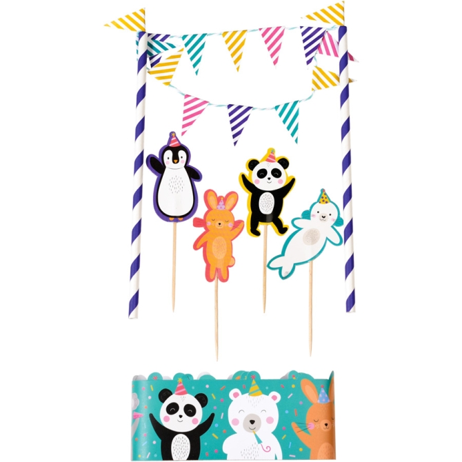 Kit decorazioni per torte Panda Party 