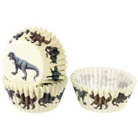 50 contenitori per cupcake - Dinosauri