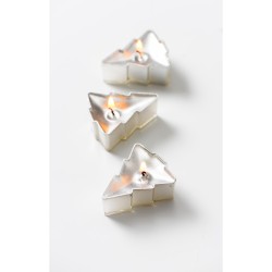 4 Candele Abete Argento (5 cm). n1