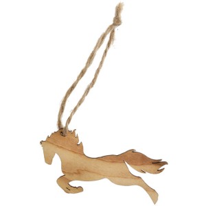 6 Etichette Cavallo (7 cm) - Legno