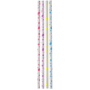 20 cannucce Buon Compleanno multicolore