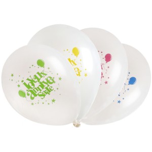 8 Palloncini Buon Compleanno Multicolore