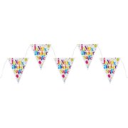 Ghirlanda bandeirine Joyeux Anniversaire multicolore (1,80 m)