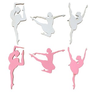 10 Coriandoli Ballerina (4 cm) - Legno