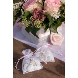 6 Sacchetti tessuto (10 cm) - BB Rosa. n°1
