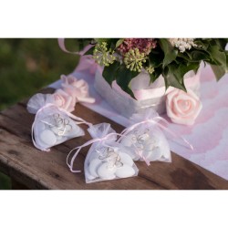 6 Sacchetti tessuto (10 cm) - BB Rosa. n°2
