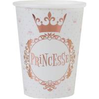 10 tazze Princess in oro rosa