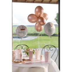 Palloncino Mylar Principessa Rosa Gold. n2