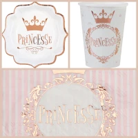Scatola per feste Princess in oro rosa