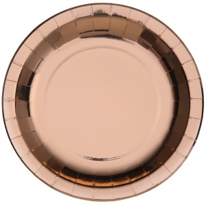 10 Piatti Lucidi Rosa Gold