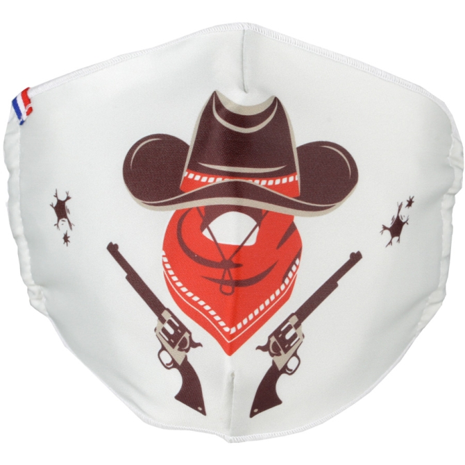 Maschera Lavabile Indiani e Cowboy Taglia unica 