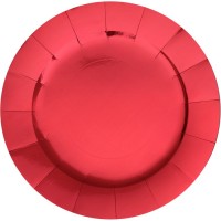 10 Sotto piatti rosso metallizzato