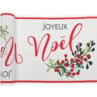 Runner Tavolo di Natale - Bianco e decori natalizi