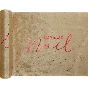 Runner di Natale - velluto oro