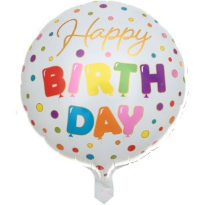 Palloncino mylar da gonfiare Happy Birthday Palloncini - 45 cm