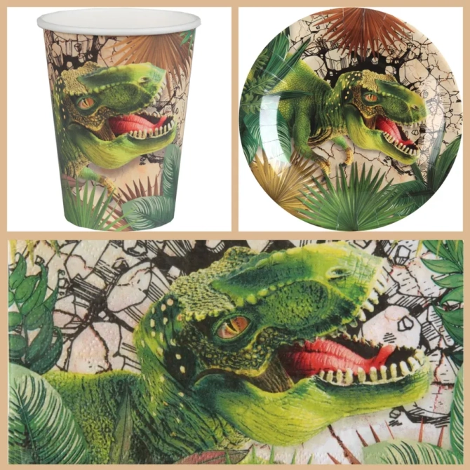 Scatola per feste con dinosauri 