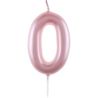 Candela numero 0 - Rosa pastello