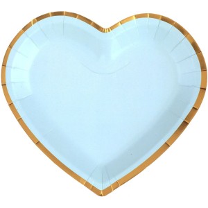 10 piatti cuore - BB Blu cielo