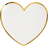 10 Piatti cuore - BB Bianco