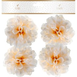 Confezione da 4 peonie � 11 cm - Avorio. n�3