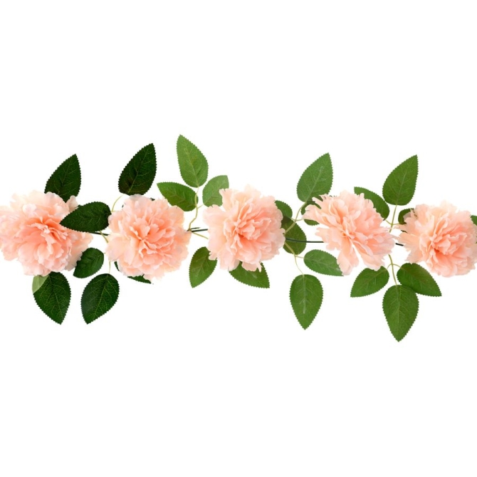 Ghirlanda di peonie 140 cm - Pesca 