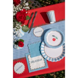 12 tovaglioli Dolce Vita azzurri. n�2