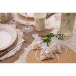 4 piccole borsette in tessuto (10 cm) - Piccolo orsacchiotto. n�1