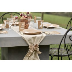 Runner da tavola in cotone naturale. n�6