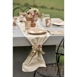 Runner da tavola in cotone naturale. n�7