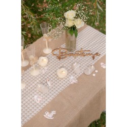 Runner da tavola in pizzo con cuori - Avorio. n�2